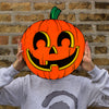 Classic Orange Hand-Painted Jack-O-Lantern