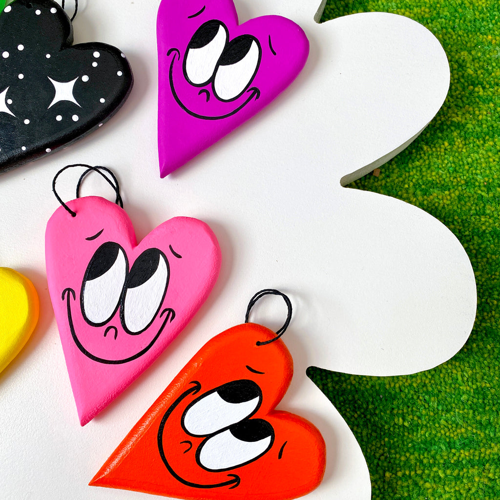 Wooden Heart Ornament (Available in 8 colors!)