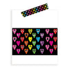 Black Rainbow Heart Washi Tape