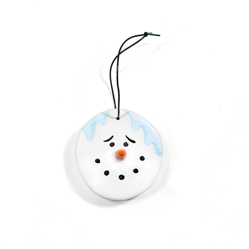 Hand Painted Snow Man Ornament