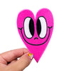 Crosseyed Hot Pink Heart Patch