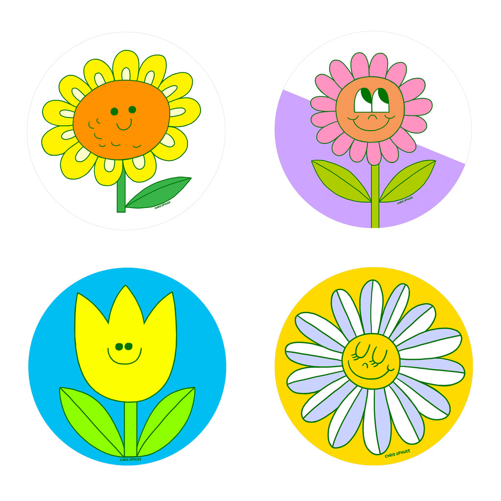 Scratch and Sniff Sticker Set of 16 - Flower Power