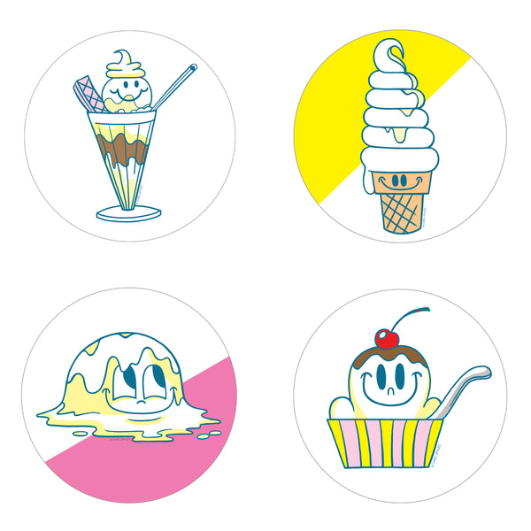 Scratch and Sniff Sticker Set of 16 - Vanilla Ice Cream