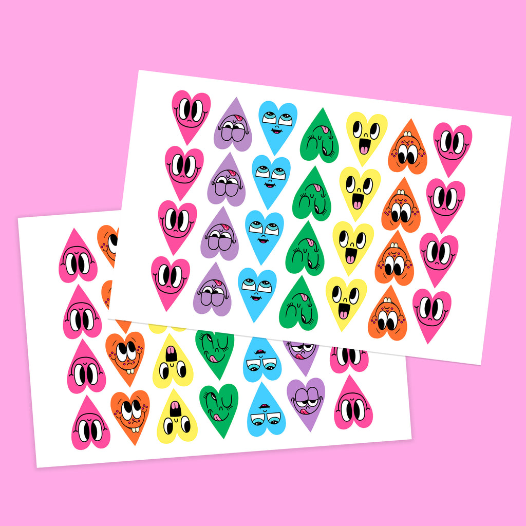 Happy Hearts Sticker Set of 56