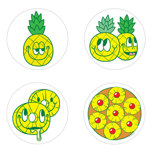 Scratch and Sniff Sticker Set of 16 - Pineapple