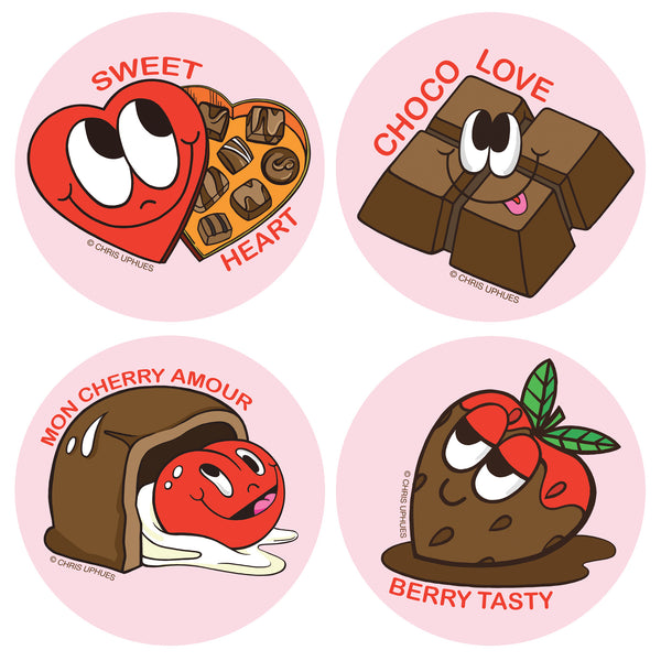Scratch and Sniff Sticker Set of 16 - Chocolates