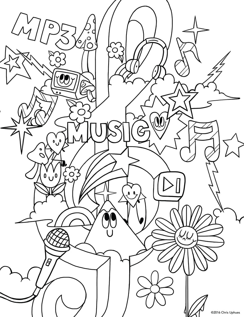 Jam Session Coloring Page - Free Downloadable PDF – Beautiful Days