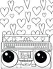 Boombox Coloring Page - Free Downloadable PDF