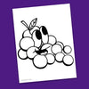 Grapes Coloring Page - Free Downloadable PDF