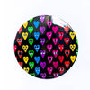 Black Rainbow Heart 3" Travel Mirror