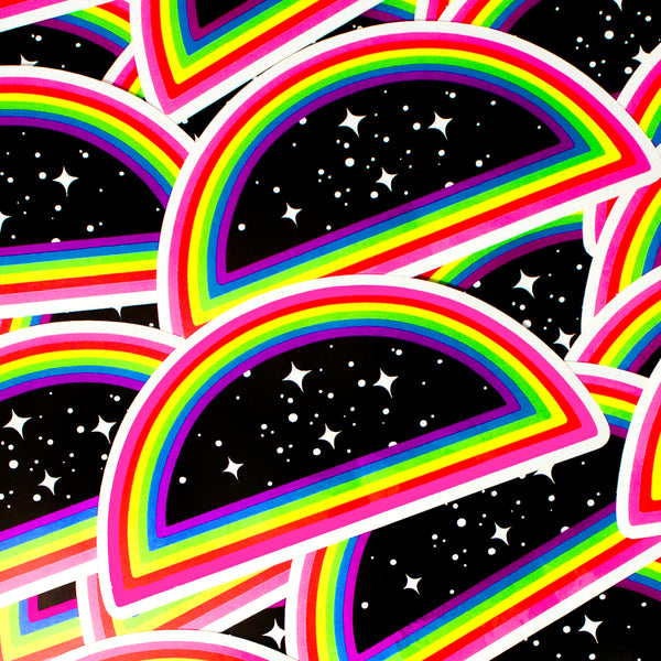 XL Infinity Space Rainbow Stickers Set of 3